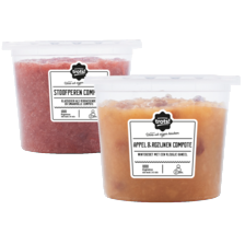 Noordertrots stoofperen- of appel & rozijnen compote